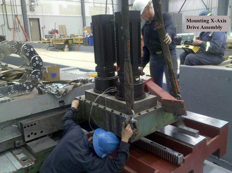 Tandem drive pinion assembly is managed by NUM MDLU3 drives.