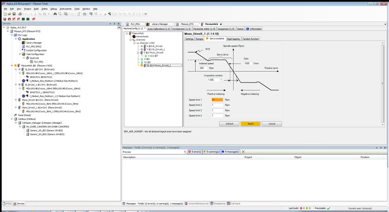 Parametrizzazione di Flexium NCK (CNC) - Advanced Editor Spindle Change