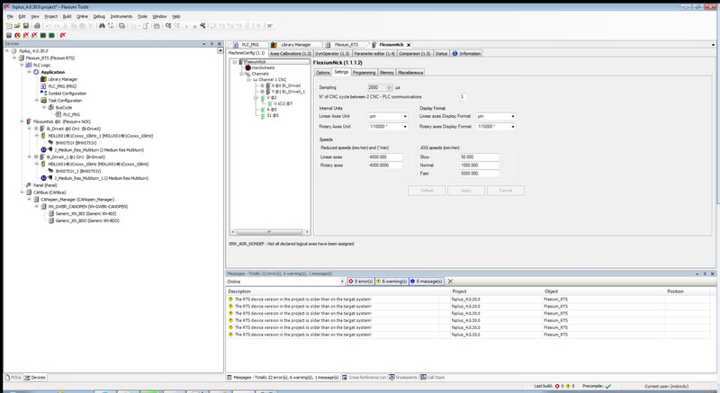 Parametrizzazione di Flexium NCK (CNC) - Advanced Editor