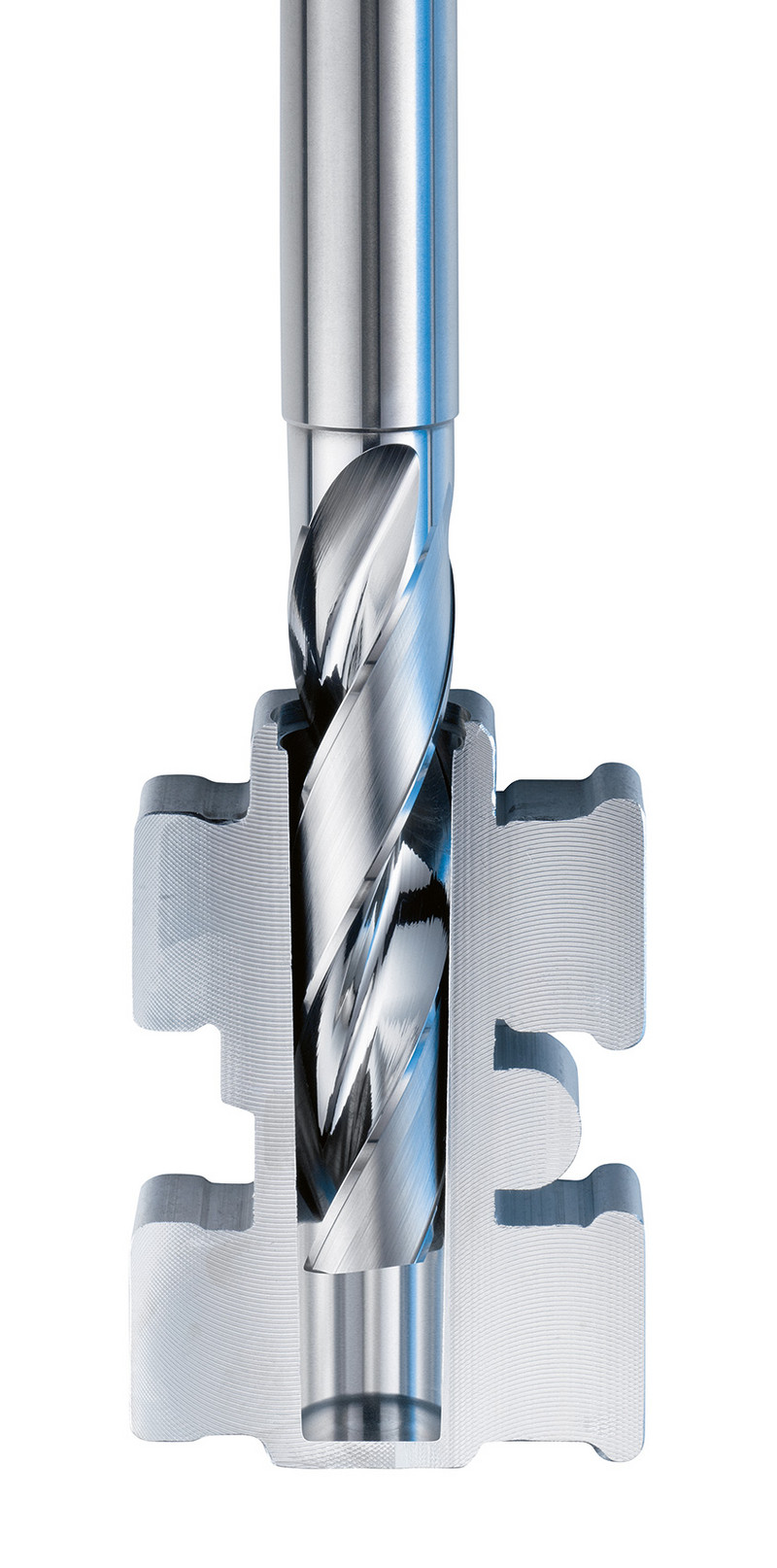 Der neuen MAPAL ‘MEGA drill 180’ mit der asymetrischen Spitze und verstärkten Schneidekanten. Der neuen MAPAL ‘MEGA drill 180’ mit der asymetrischen Spitze und verstärkten Schneidekanten.