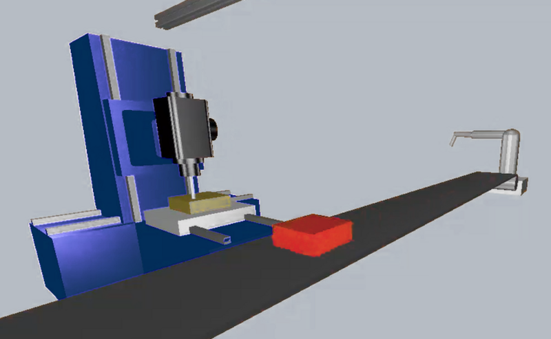 Una potente simulazione 3D illustra realisticamente il funzionamento dinamico della macchina.