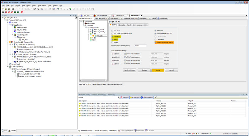 Parametrizzazione di Flexium NCK (CNC) - Advanced Editor Show Changing