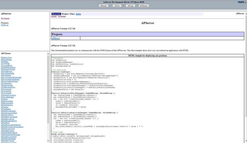SDK per NUMpass HMI - Class View